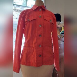 Cabi Utility Style Jacket Peachy Orange Size M
